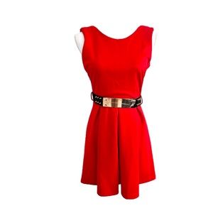 Red Malloy Midi Dress